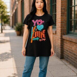 ¡Ay Güey! Graphic T-Shirt  “Yo ❤️ México” Neon Letters | Black | WMS XL NWT